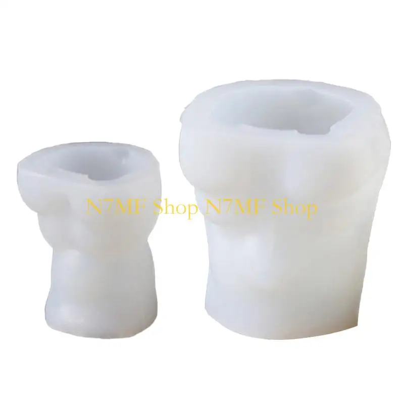 

N7MF Little Bear Decoration Silicone Mold Resin Epoxy Craft Polymer Clay Craft