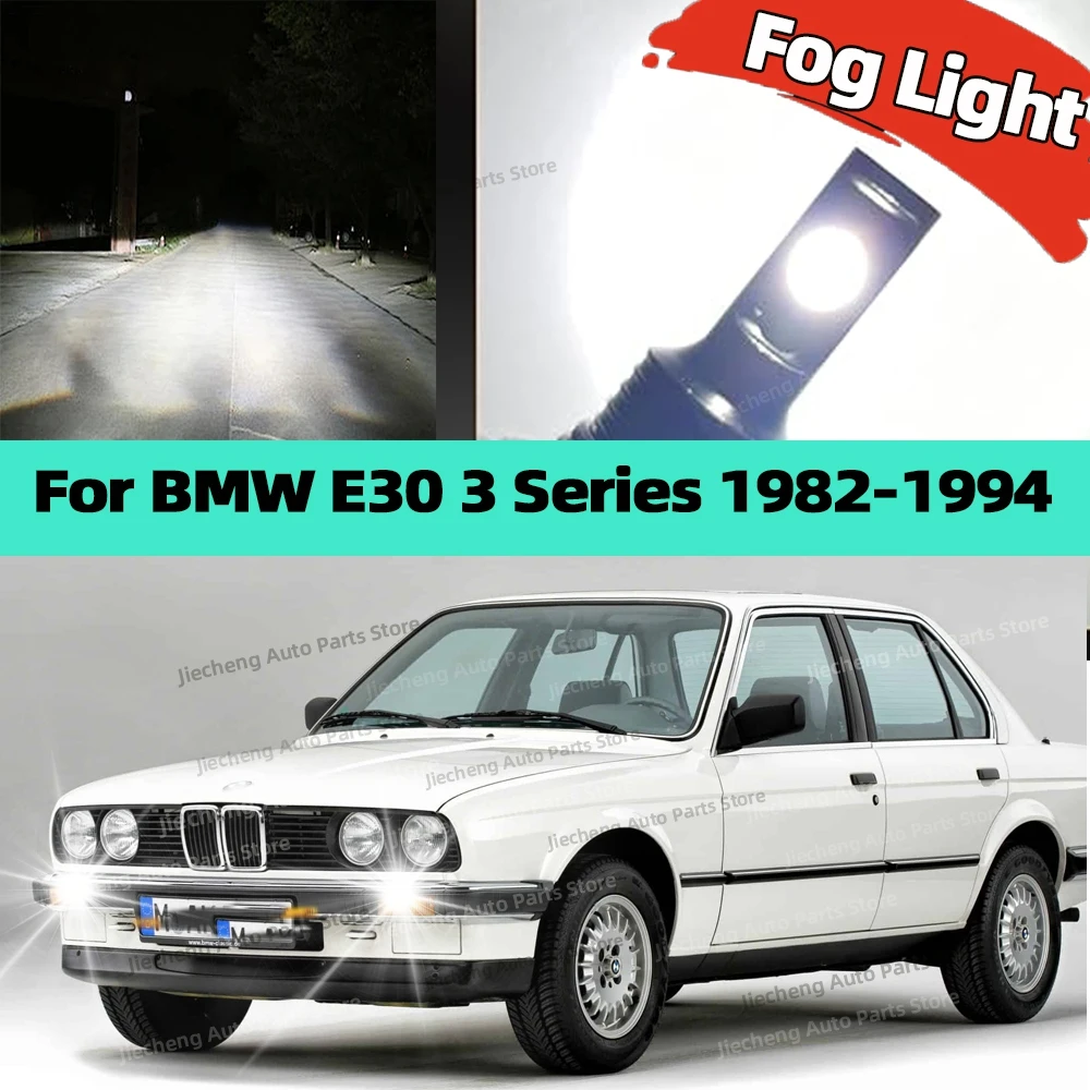 Ampoule Led antibrouillard automatique 6000K, lampe blanche 25000LM pour BMW E30 série 3 1982-1994 1990 1991 1992 1993, Plug and Play, 2 pièces