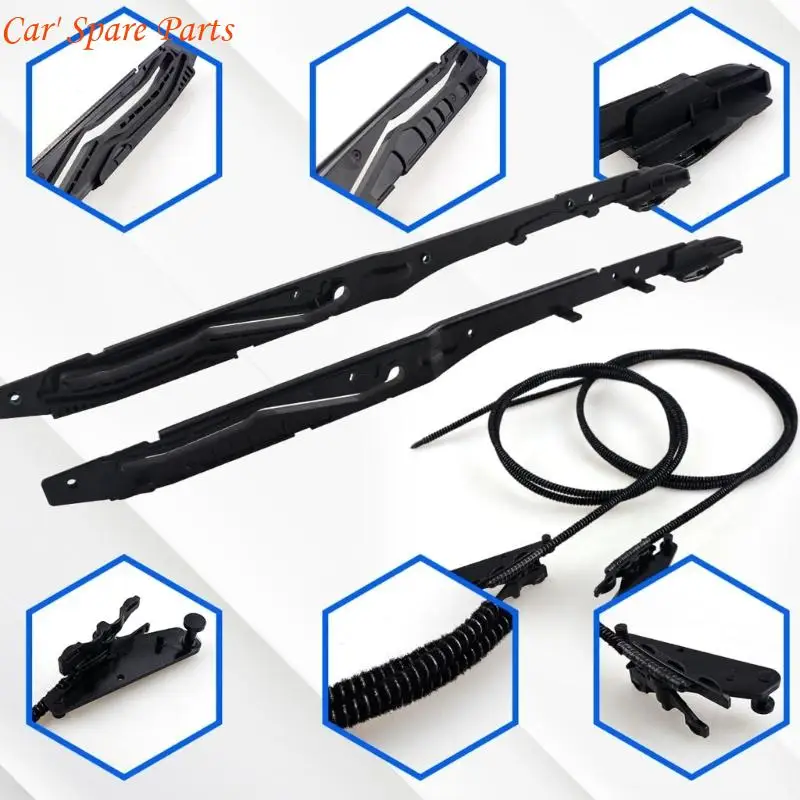 Y4UA Heavy Duty Sunroof Repair set ABS Cables Restores Smooth Operation Sunroof Cable Track Replacement Set fit for Car