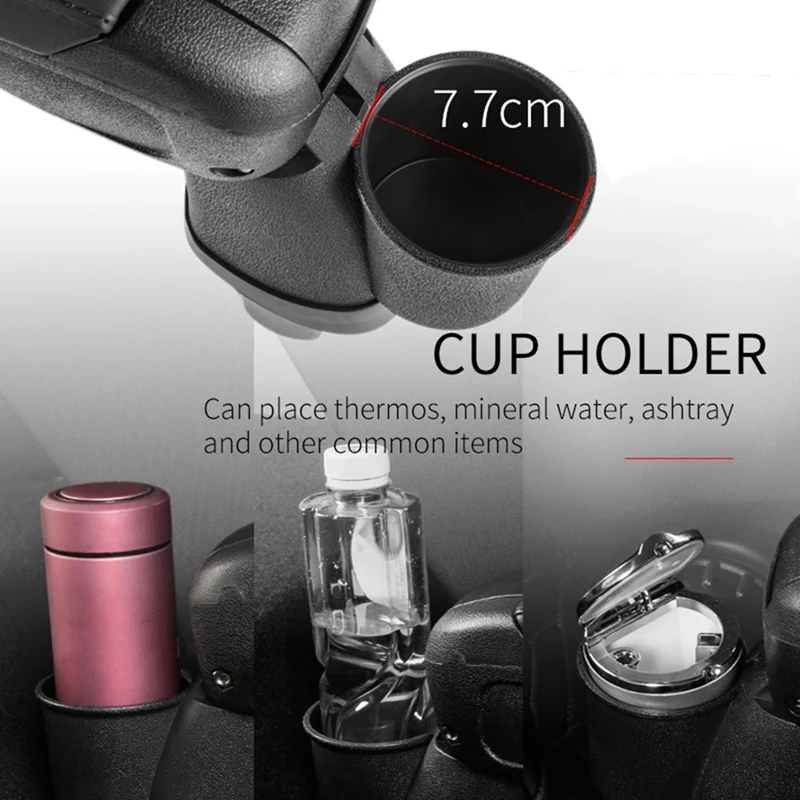 

Car Arm Central Armrest Storage Box With Water Cup Holder For Mercedes Smart Fortwo Forfour 453 2015-2019