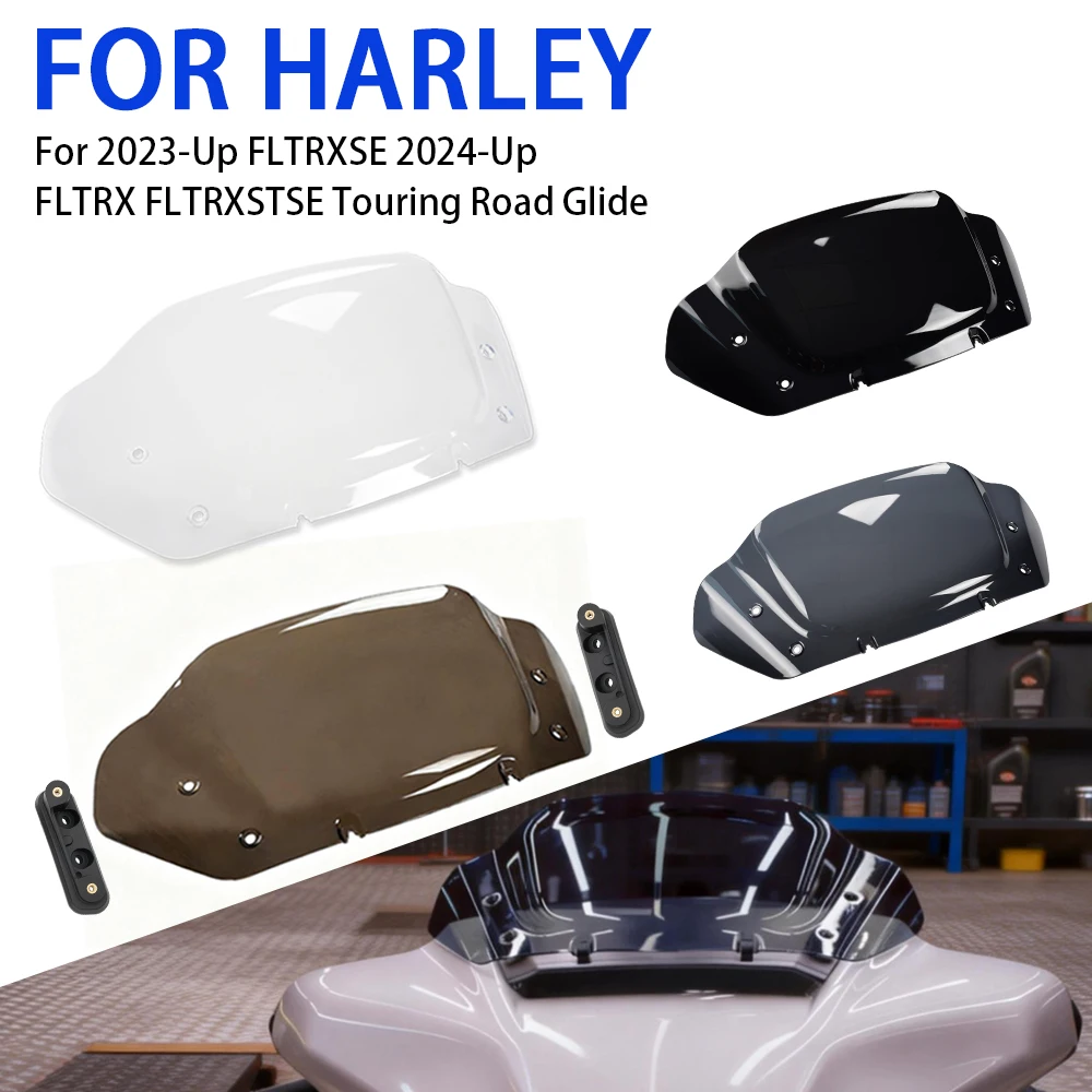 

10-дюймовый передний верхний обтекатель лобового стекла, ветровой дефлектор, капот, двигатель лобового стекла для Harley Street Glide FLHX/I CVO FLHXSE 2023 2024+