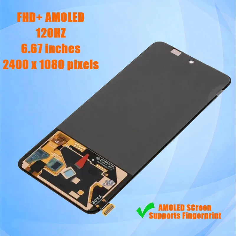 6.67'' 120hz Super AMOLED For Realme 12 Plus 5G LCD RMX3867 Display Screen Touch Digitizer For Realme 12+ Display Replacement