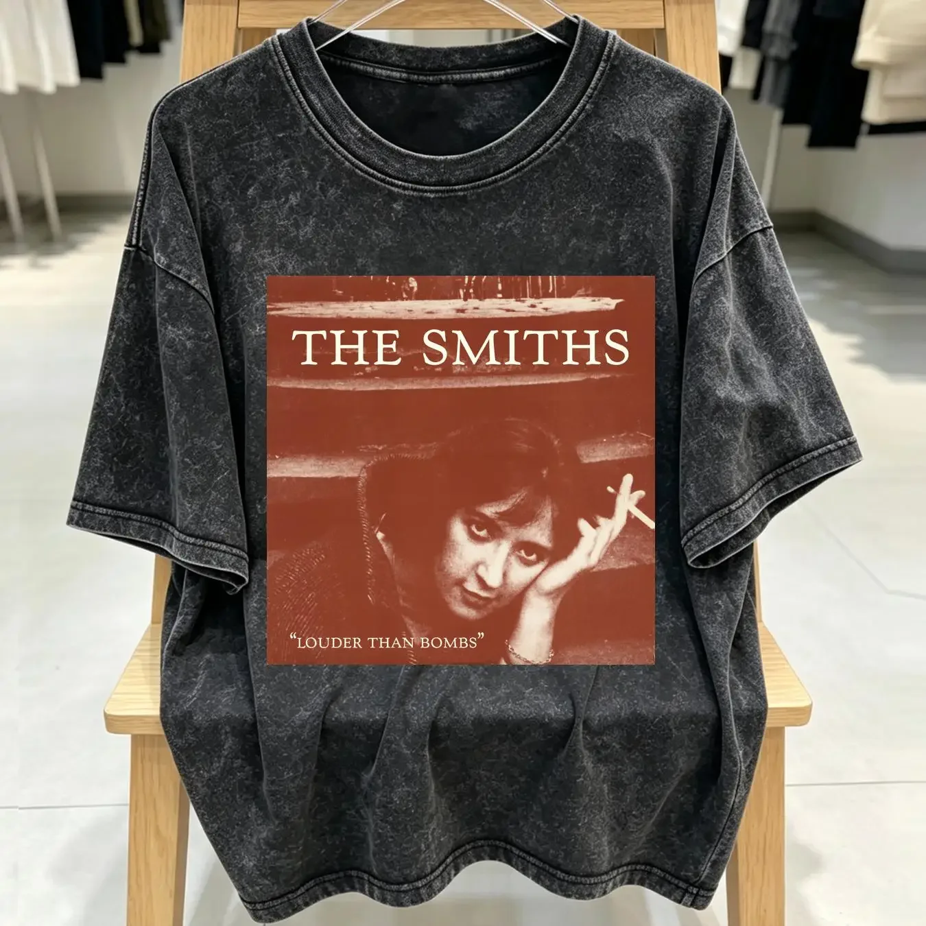 washed T Shirt The Smiths louder than bombs t_shirt vintage Washed Top For Everyday Wear designer clothes homme fashion