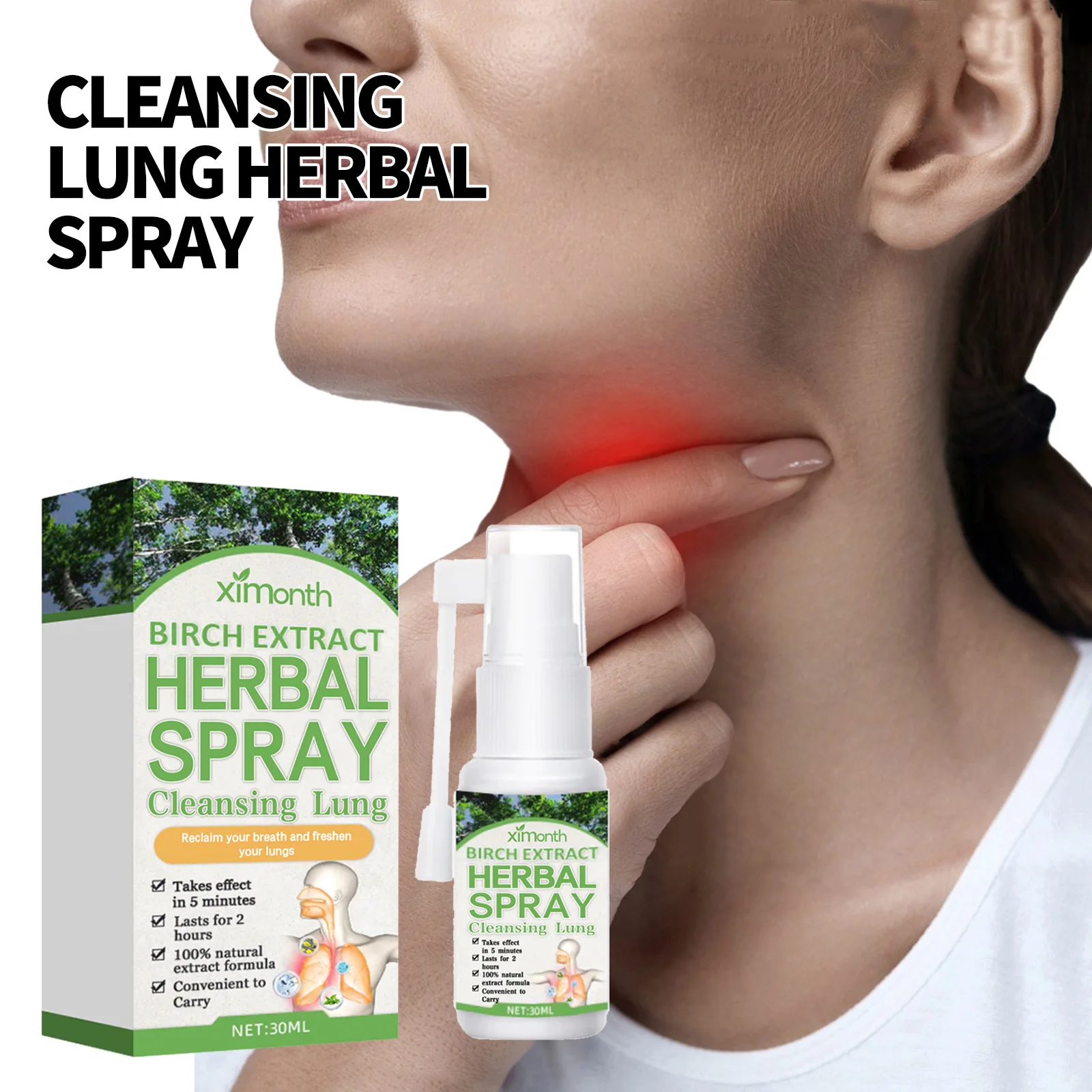 

Herbal repair spray to relieve respiratory discomfort Nasal clearing nasal cleansing care