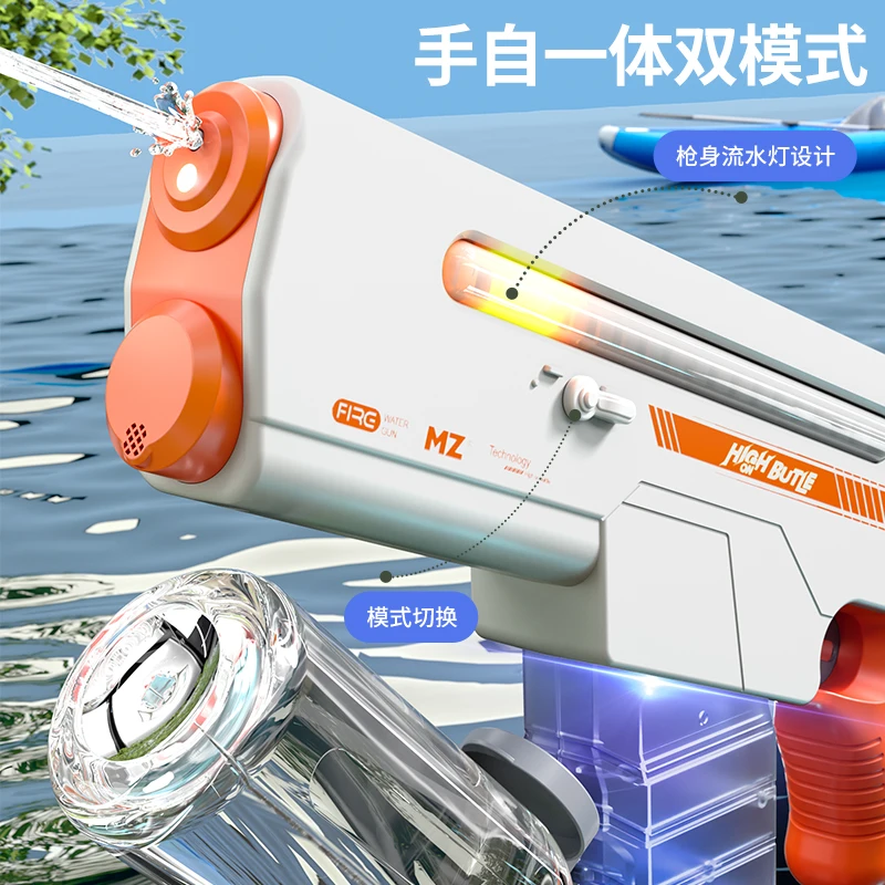 Letni, gorąco sprzedający się elektryczny pistolet na wodę z funkcją automatycznego wchłaniania wody i kablem do ładowania akumulatora Zabawka na zewnątrz dla dzieci
