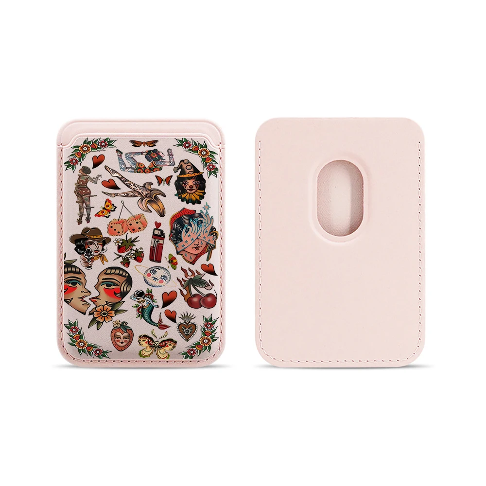 Retro Cowgirl INS Leder-Kartenetui Handyhülle Kartenhalter Geeignet für alle iPhone-Hüllen Magsafe Magnetische Karten-Handy-Rückentasche – Detail 16