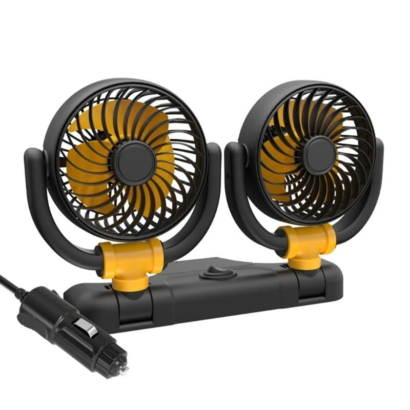 Mini Car Fan 360 Degree Rotating Cooling Wind LowNoise Summer Car Air Fan