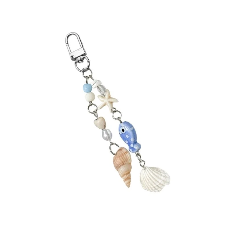 HXBF أنيقة لؤلؤة شل قلادة القلادة سلسلة حزام الهواتف مفتاحية للحقائب وحقائب الظهر