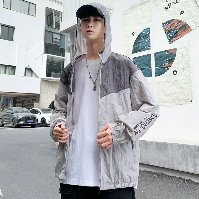 الرجال التبريد الدراجات سترة عارضة أزياء طويلة الأكمام معطف في الهواء الطلق ملابس الحماية من الشمس الصيف خفيفة الوزن هوديي قميص خندق #6