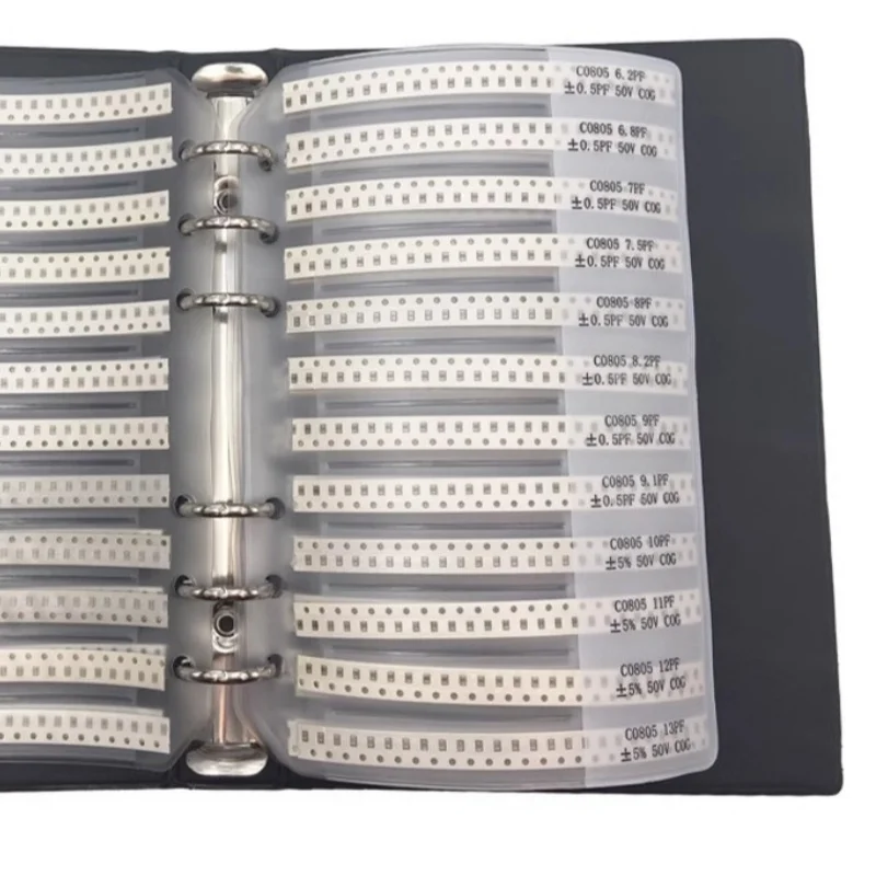 Capacitor Sample Book SMD 0201 0402 0603 0805 1206 0.5PF~10UF Capacitor Assortment Kit Pack 80/90/92Values SMT  10uf 1nf