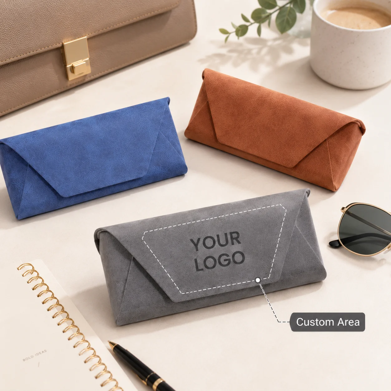 Creative Customizable Text Pu Glasses Case, Personalized Laser Engraved Stylish Glasses Case, Diy Gift For Friends Custom Name view 6