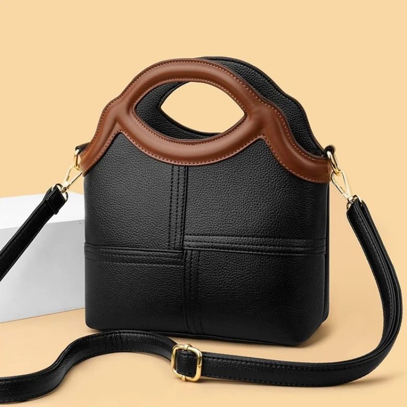 

Элегантная кожаная женская сумка-мессенджер, элитная брендовая классическая модная винтажная повседневная сумка