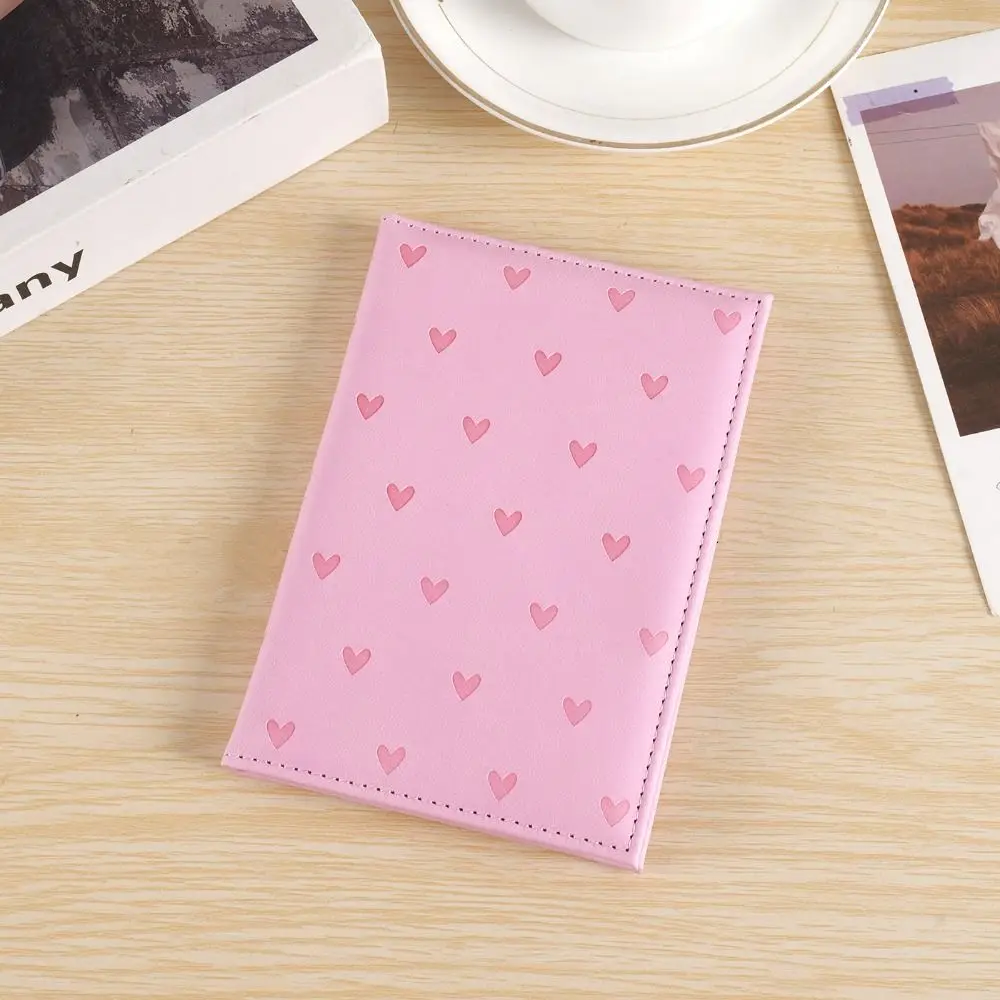 Portable Passport Protective Cover PU Leather Cute Document Protector Case Luxury Love Printed Travel Passport Case Wallet Purse