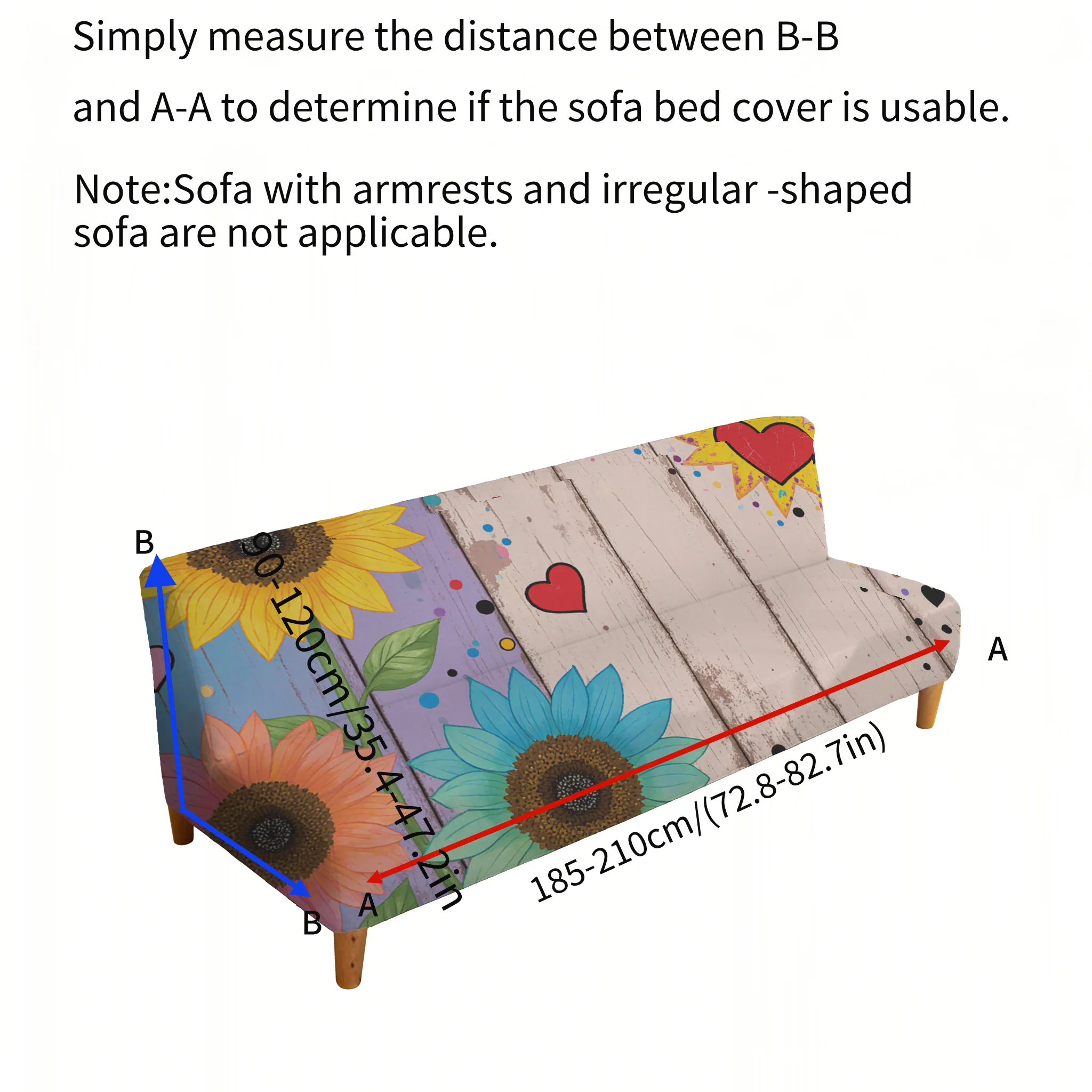 Dopamine sunflower plank elastic sofa cover, non-slip and scratch-proof furniture protective cover, easy to install