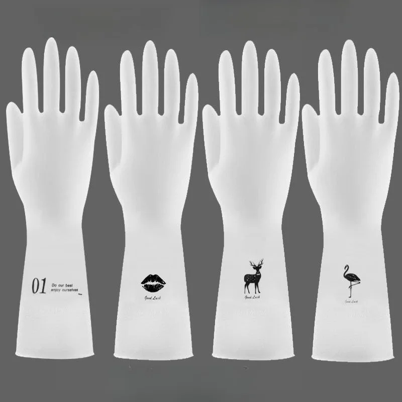 Waterproof Dishwashing Gloves for Women Thickened PVC Kitchen Cleaning Durable Latex Household Chores Gloves