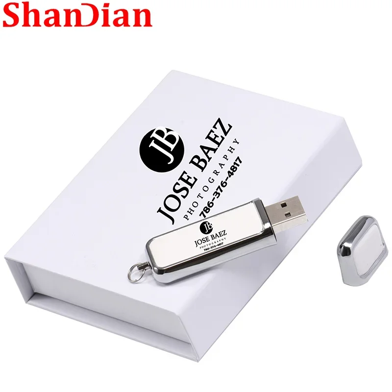 สีพิมพ์โลโก้หนัง64GB แฟลชไดรฟ์งานแต่งงานของขวัญ32GB USB 2.0กล่องไดรฟ์ปากกา16GB ความจุ Memory Stick 8GB U Disk