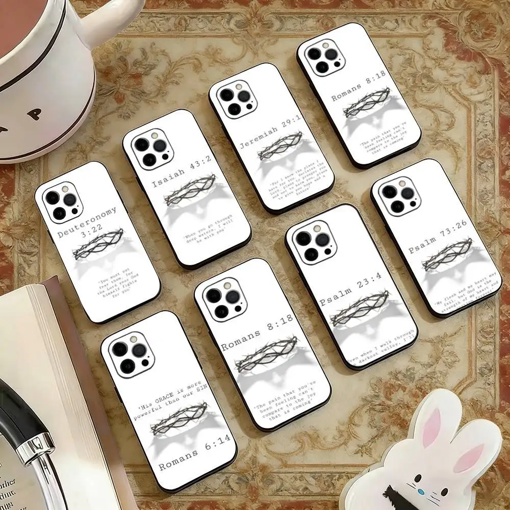 

Crown of Thorns Romans Phone Case For iPhone 17, 16,15,14,13,12,11 Plus,Pro Max, Others Soft Black Cover