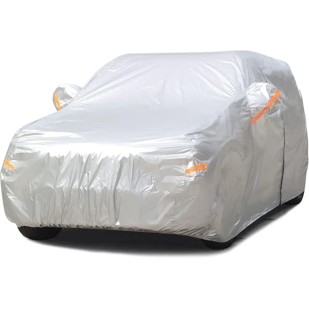 

All-Weather Waterproof SUV Car Cover with Zippered Door for Outdoor Protection against Hail, UV, Snow, and Wind (Up to 190 Lengt