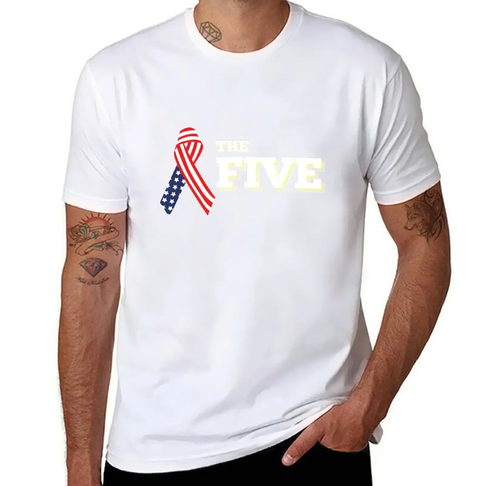 

The Five Fox News T-Shirt man t shirt summer t shirts for man pack white T-Shirt