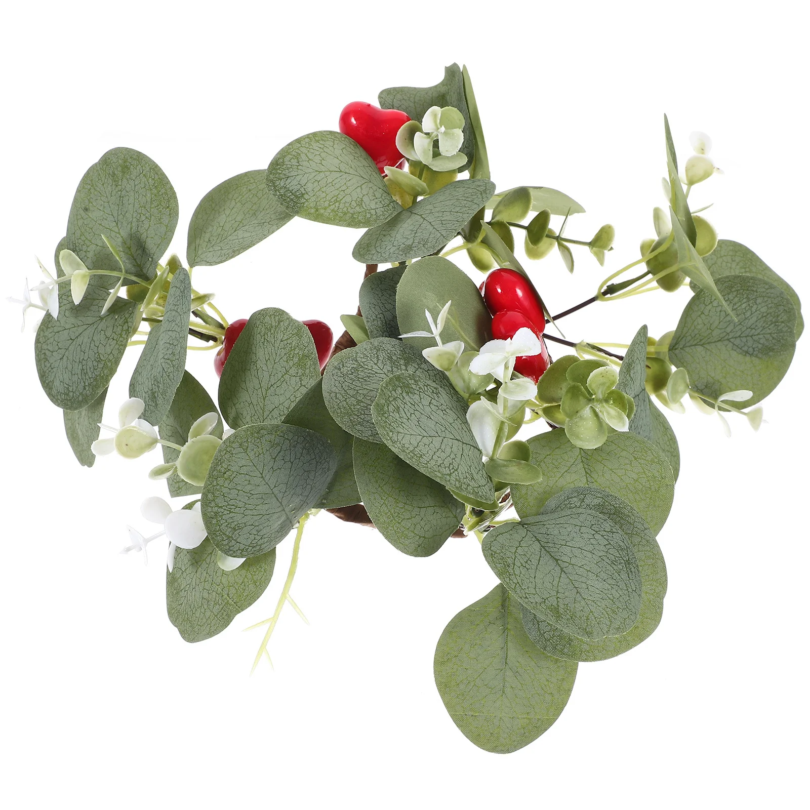 

Artificial Eucalyptus Ring Elegant Faux Leaf Decor Party Table Wreath Centerpiece Romantic Garland