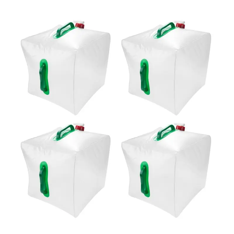 VEHO-Set Of 4 Foldable Water Canisters With Handle And Pouring Tap 20 L