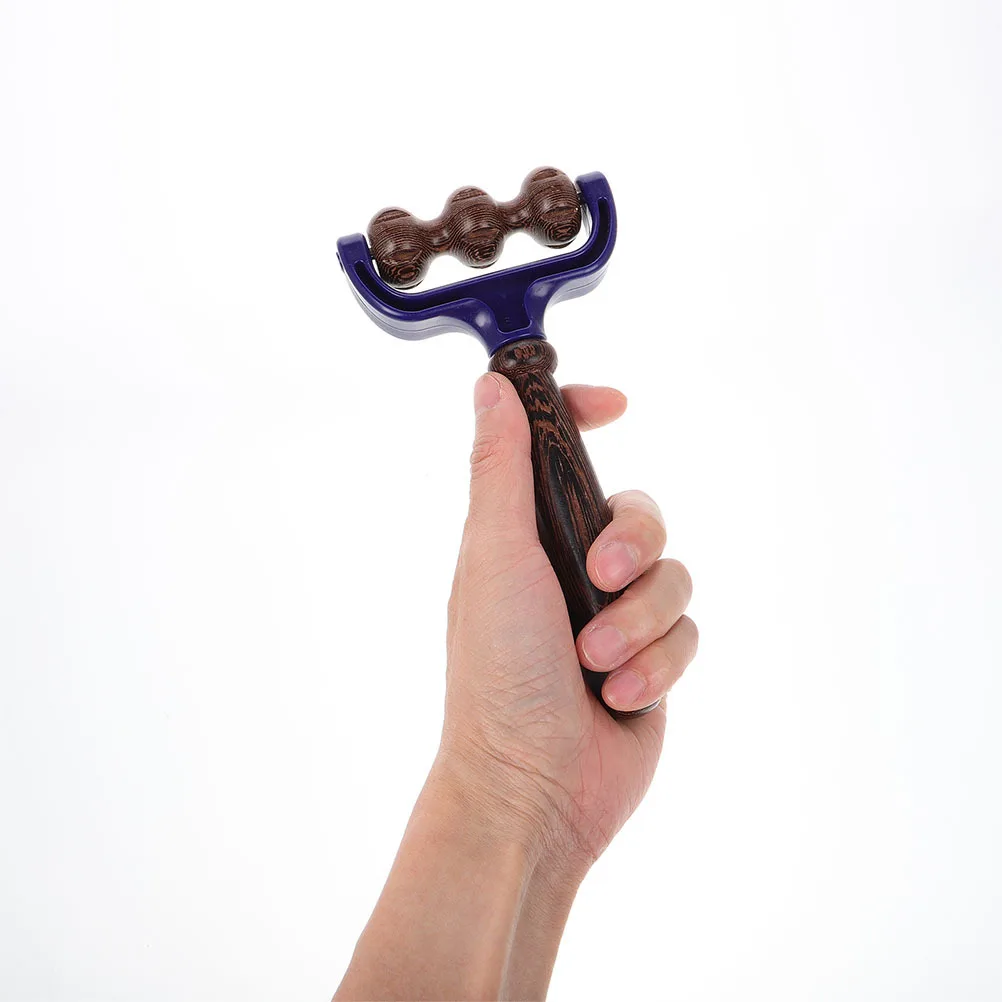 ลูกกลิ้งนวดไม้ 2 ชิ้น สำหรับนวดเนื้อเยื่อชั้นลึก บรรเทาอาการปวดกล้ามเนื้อ แบบมือถือ ใช้สำหรับนวดหลัง คอ ขา และเท้า