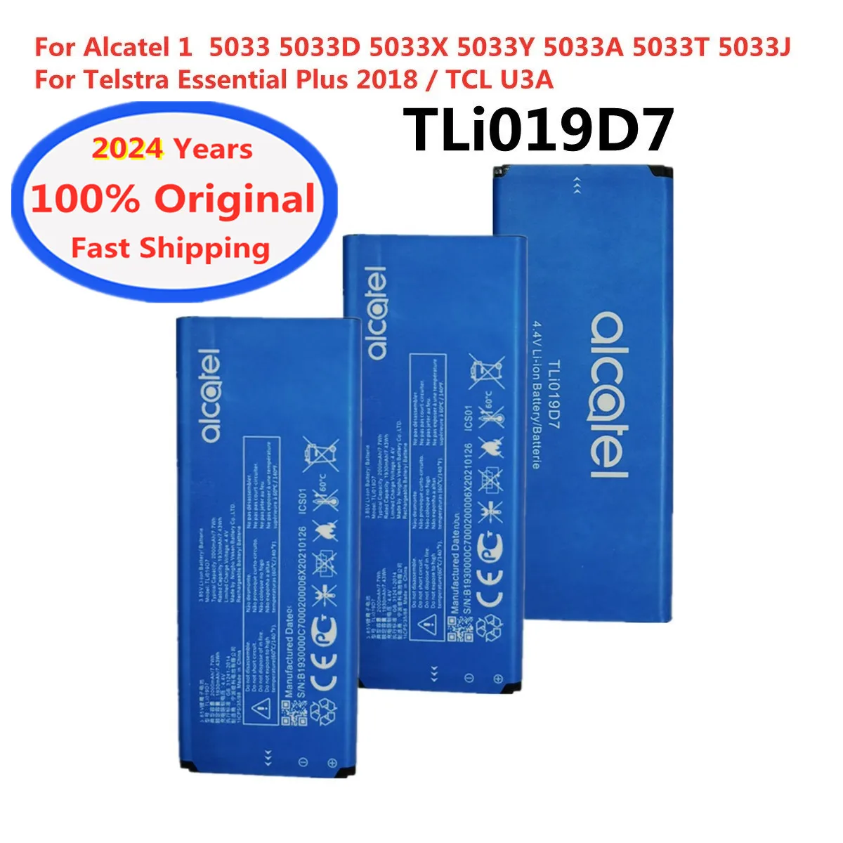 TLi019D7 Alcatel1 Original Battery For Alcatel 1 5033 5033D 5033X 5033Y 5033T 5033J Telstra Essential Plus 2018 TCL U3A Battery