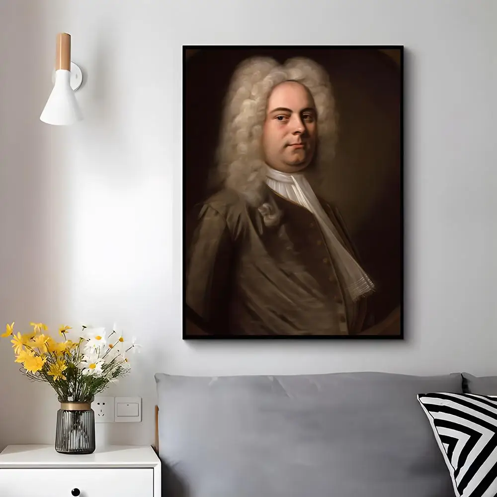 Classical Composer George Frideric Handel Poster Trendy Aesthetic Wall Decor for Dorm & Bedroom