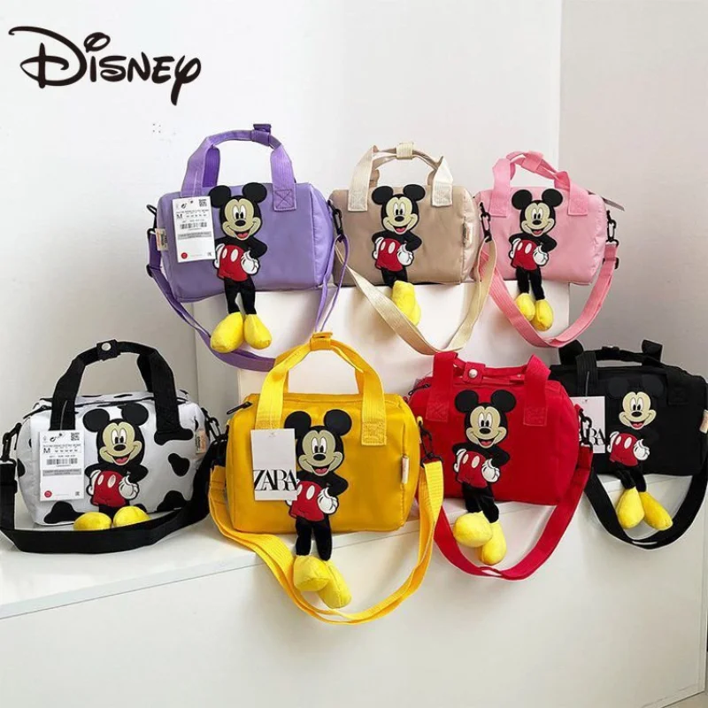 MINISO Disney's New Mickey Mouse Bag 2023 New Trendy Spring and Summer Children's Cartoon Mickey Bowling Bag