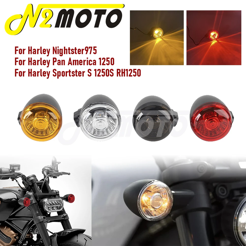 

Super Bright LED Turn Signal Light For Harley Nightster 975 Pan America 1250 Sportster S 1250S RH1250 Front & Rear Blinker Lamp