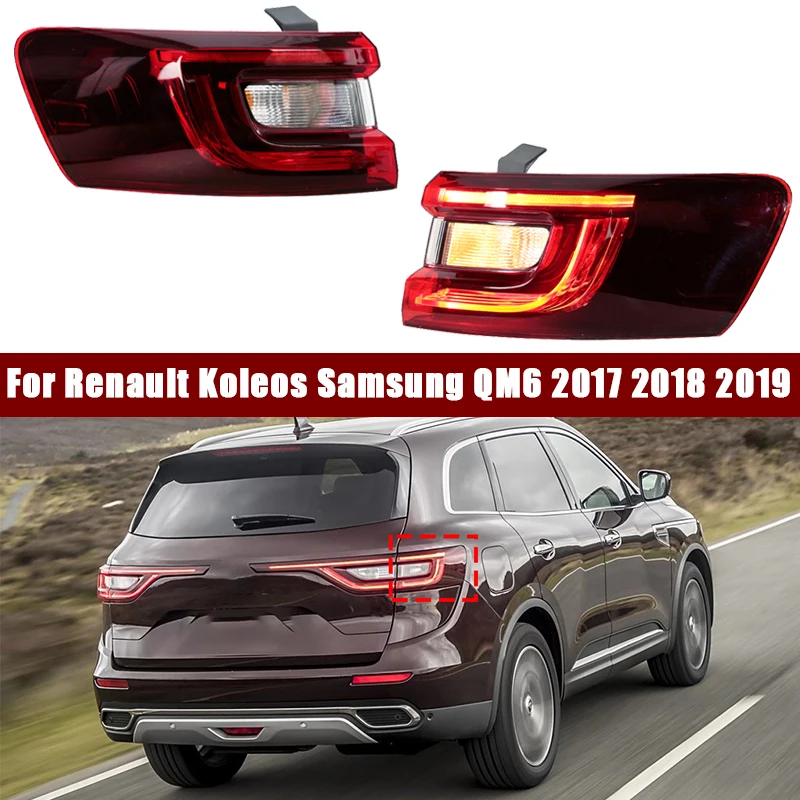 Car Rear Bumper Light For Renault Koleos Samsung QM6 2017 2018 2019 Tail Light Tail Lamp Taillights Stop Brake Light Fog Lamp