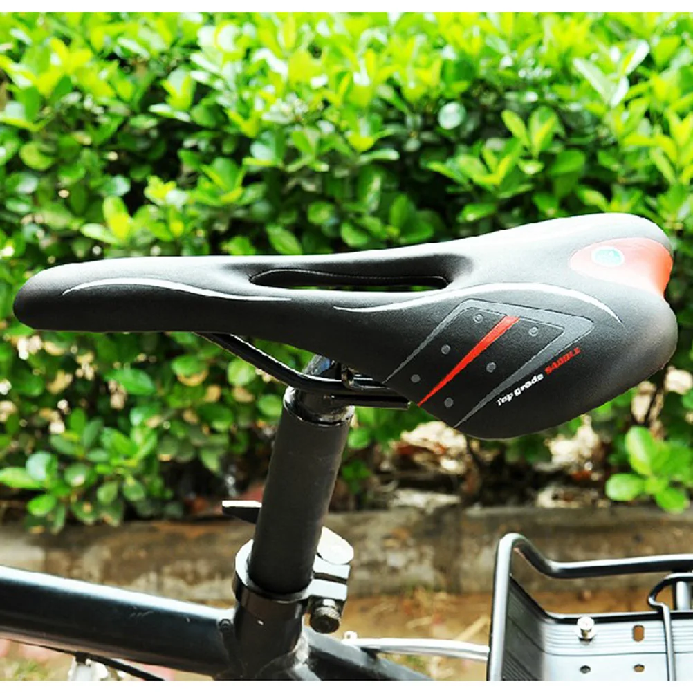 

Bike Saddle Mountain Bike Seat Black Hollow Design Lightweight Shockproof Comfortable Cushion Cycling Road Seat Pad