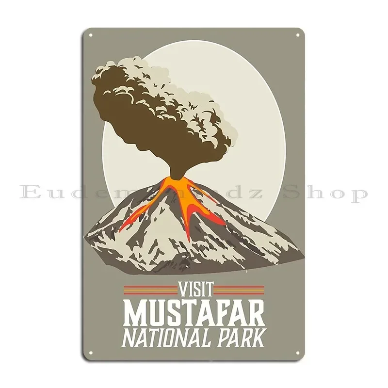 Mustafar Postcard Metal Sign Kitchen Vintage Club Party Wall Decor Character Tin Sign Poster