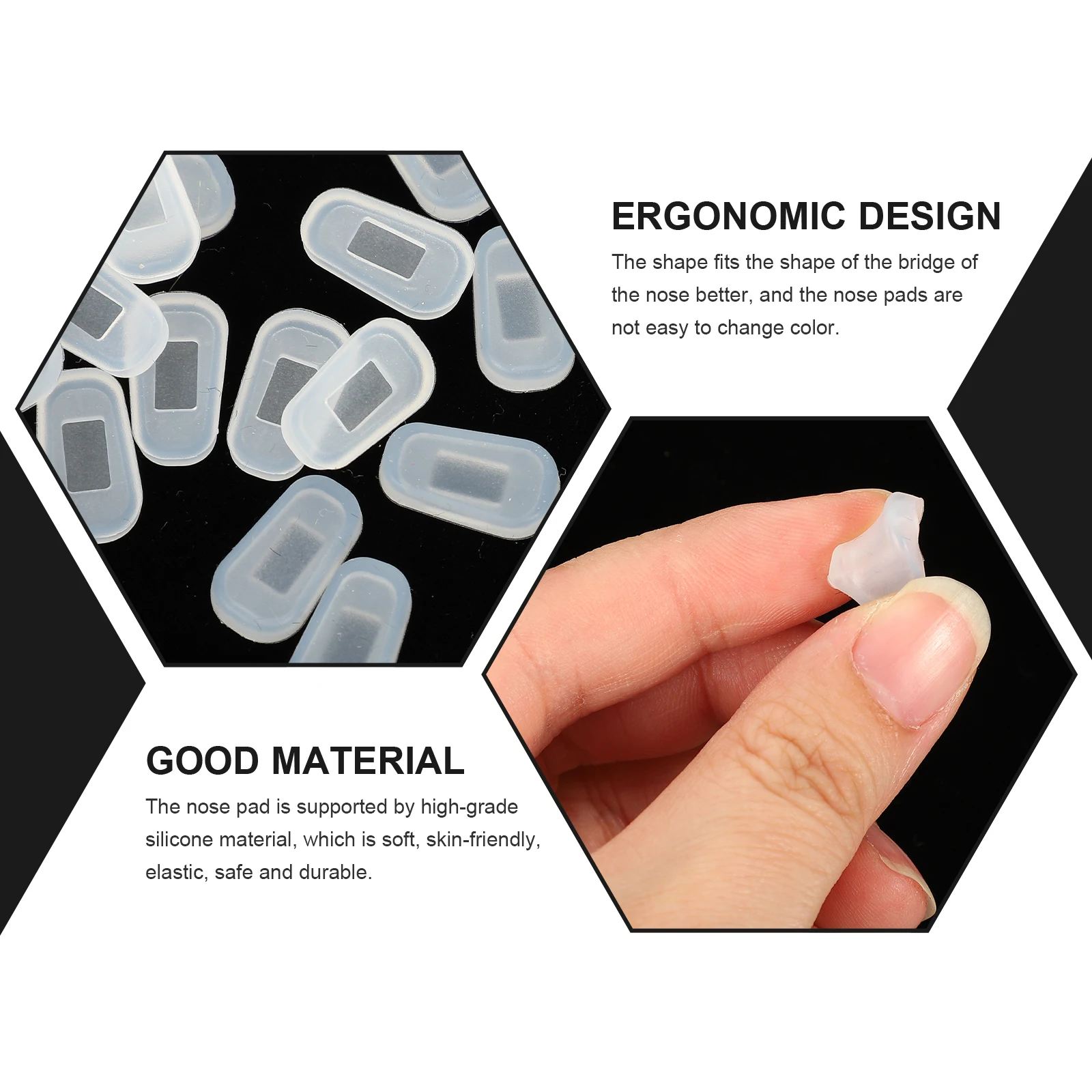 

12 Pairs Silicone Nose Pads Glasses Eyeglass Sunglasses for Protective Covers Silica Gel Protector