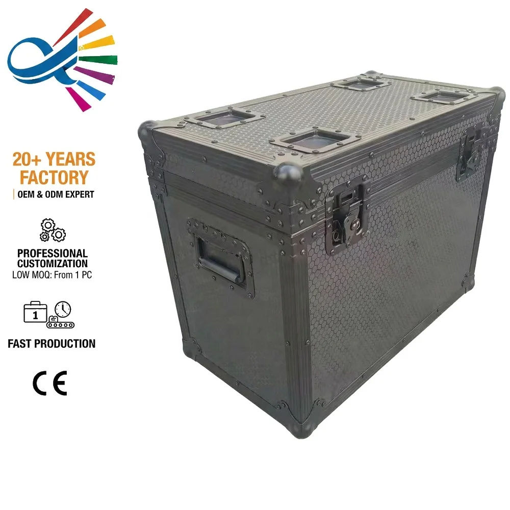 2IN1 8 Inch Speaker Flight Case Waterproof Shockproof Aluminum Box Heavy Duty Storage Trunk for Professional Audio Event