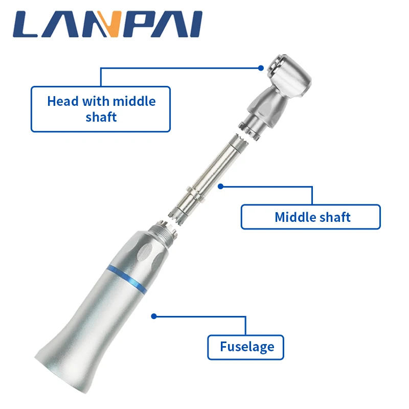 Low Rotation Dental Hand Piece 2/4 Holes Low Speed Part Against Angle Air Motor Operation Dentistry Micromotor Equipment Tools