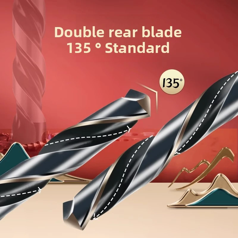 TG عالية السرعة الصلب 6542 توالت أسود أصفر تويست مثقاب الخشب مستقيم عرقوب أداة ثقب الحفر في المواد المعدنية الفولاذ المقاوم للصدأ