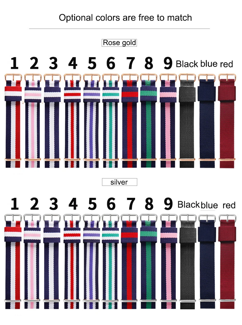 High quality nylon strap NATO strap Daniel Wellington style