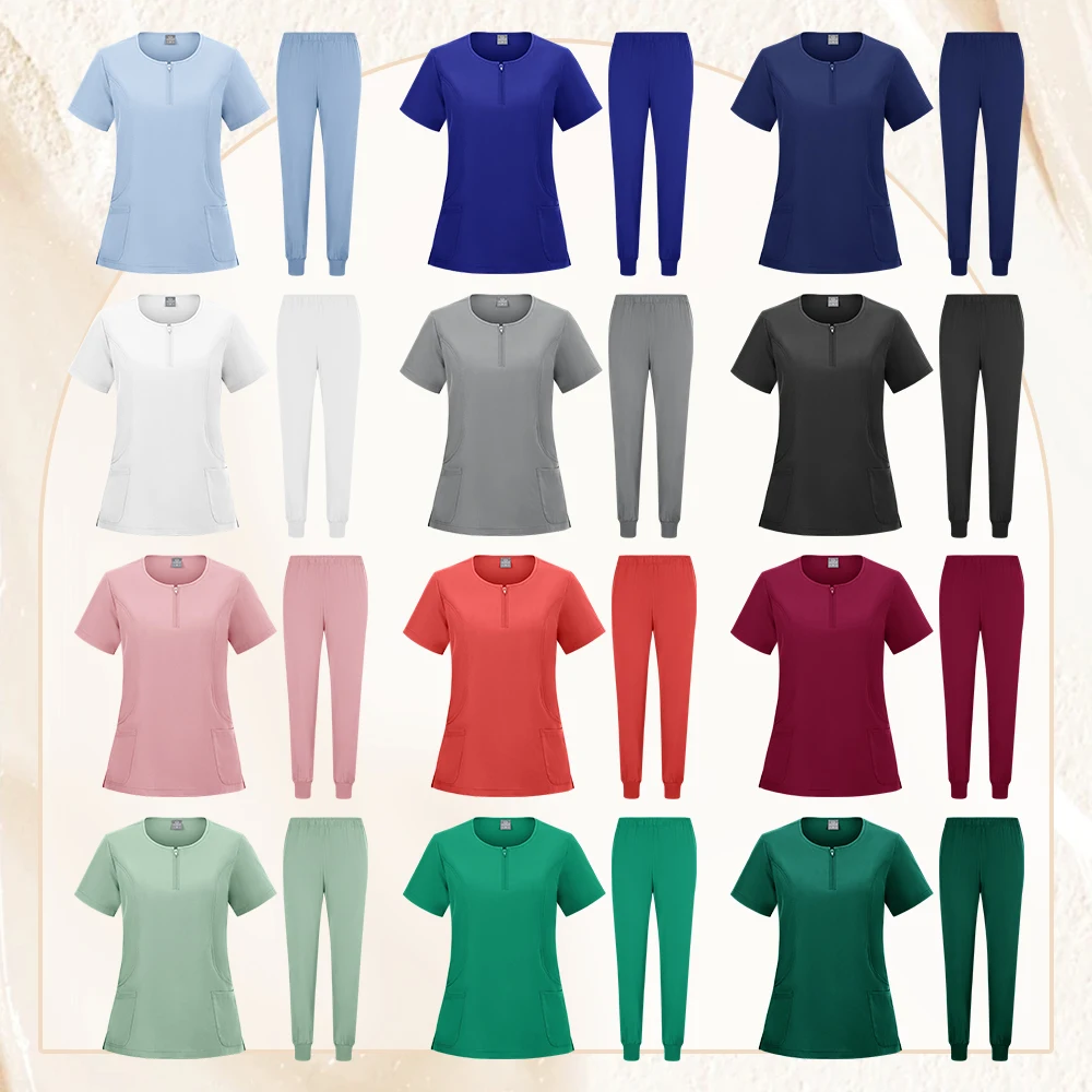 Short-sleeved Doctor Nurse Accessories Pet Hospital Workwear Medical Uniforms Dental Clinic Pharmacist Uniforms Suits Wholesale