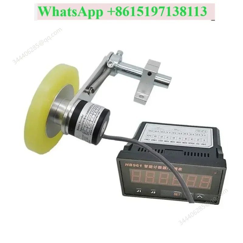 CALT GHW38 Push-pull Output Wheel Incremental Rotary Encoder Wheel Perimeter 200mm with Digital Display HB961 Counter