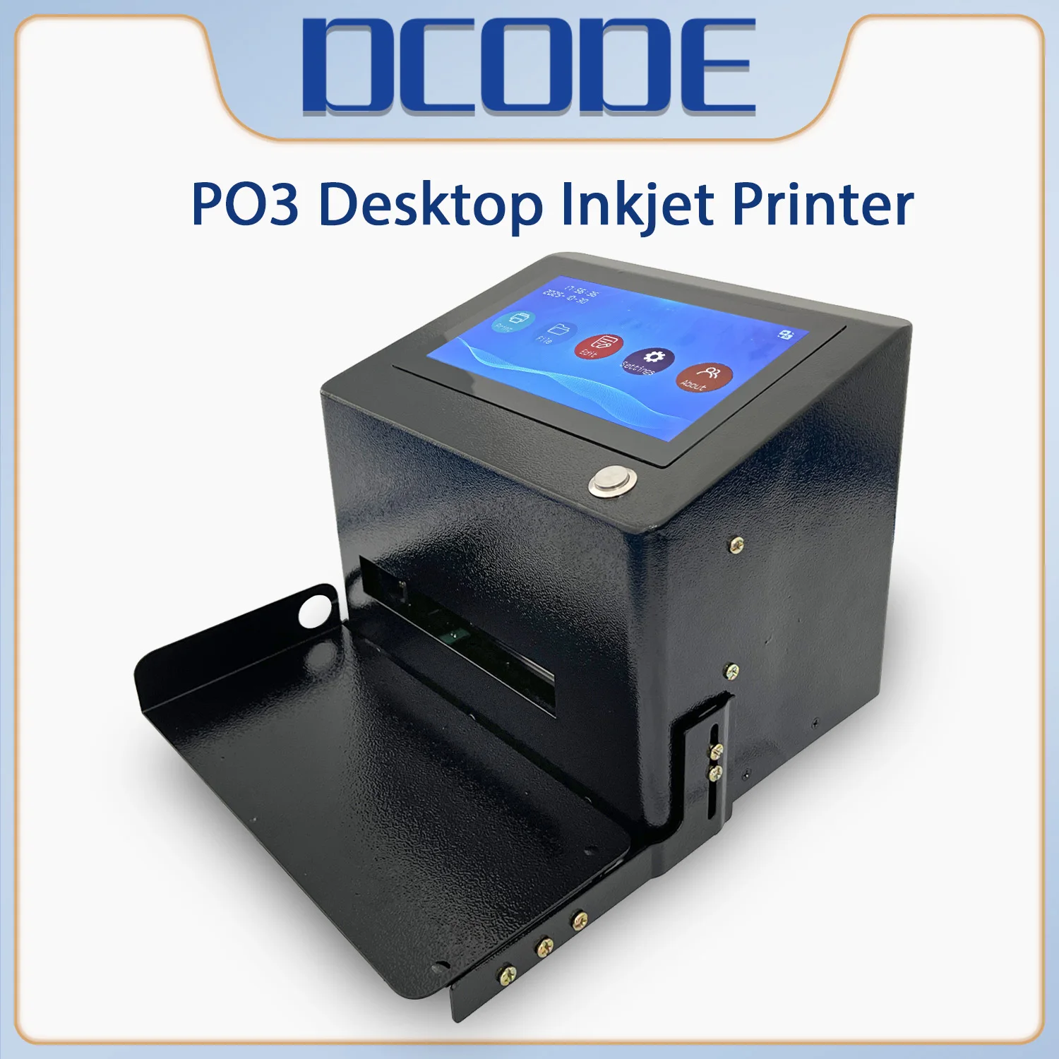 

DCODE PO3 Desktop Inkjet Printer 12.7mm/25.4mm Thermal Inkjet Printer Batch Number Image QRcode Barcode Number Logo Expiry Date