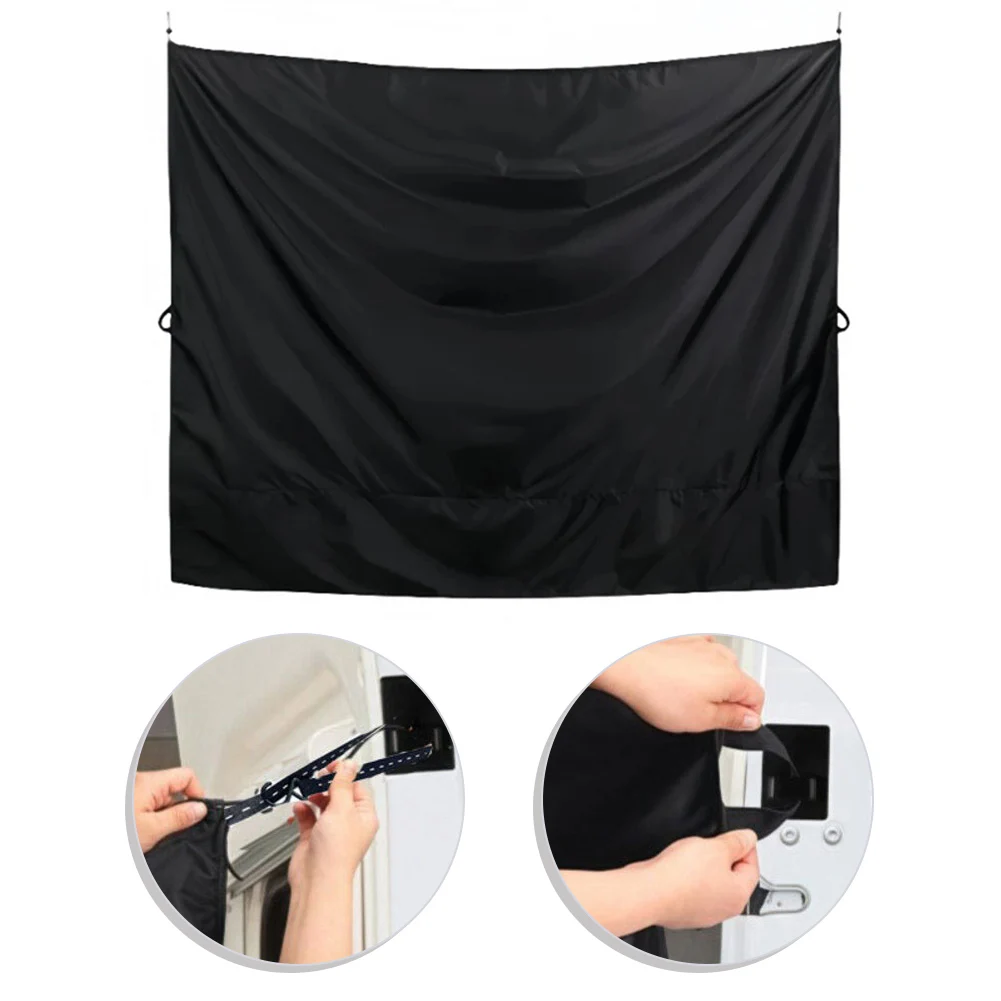 Занавеска для конфиденциальности для дверей кемпера с системой крючков для наружного душа, солнцезащитный козырек, изготовленный из легкой тюлевой ткани