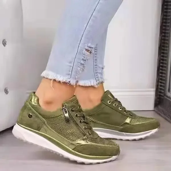 Women\'s Wedge Sneakers Lightweight Womens Vulcanized Shoes Breathable Shoes Female Shoes Wear-resistant Zapatillas De Mujer2024