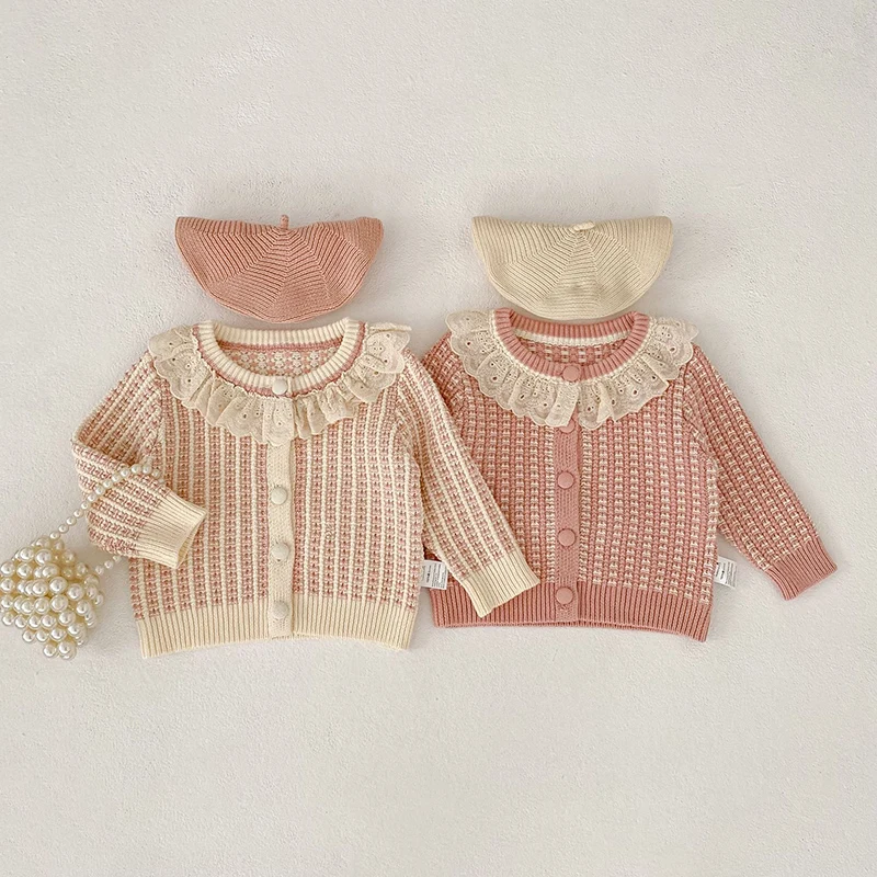 ربيع جديد 2026 0-3 سنوات ملابس الأطفال الحياكة طفل رضيع فتاة الحياكة سترة سترة الوليد الطفل الفتيات سترة معطف #3