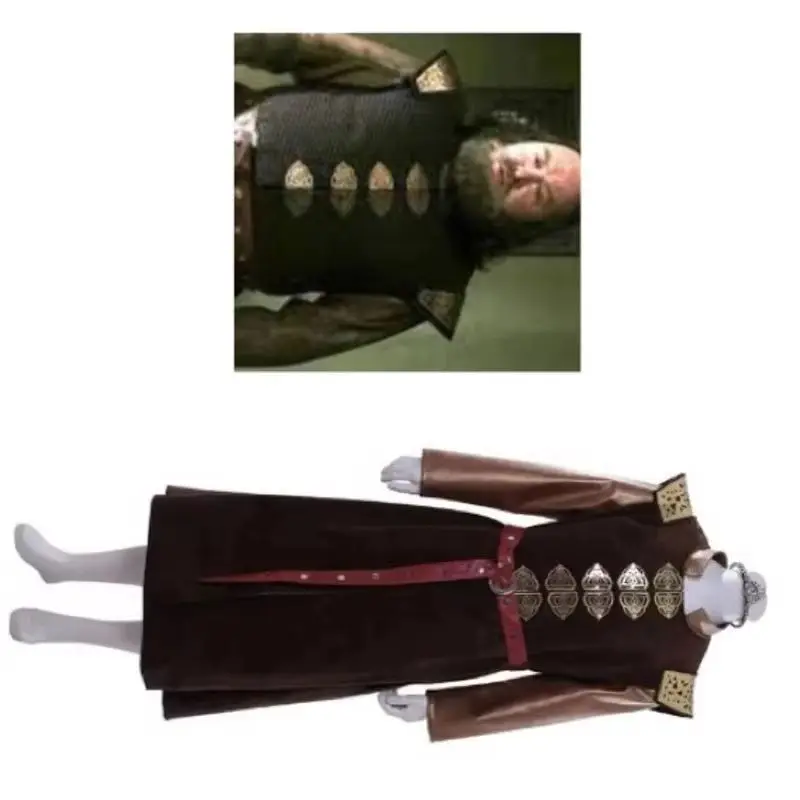 

Movie King Robert Baratheon Medival King Cosplay Costume Outfits with Crown Halloween Carnival Suit