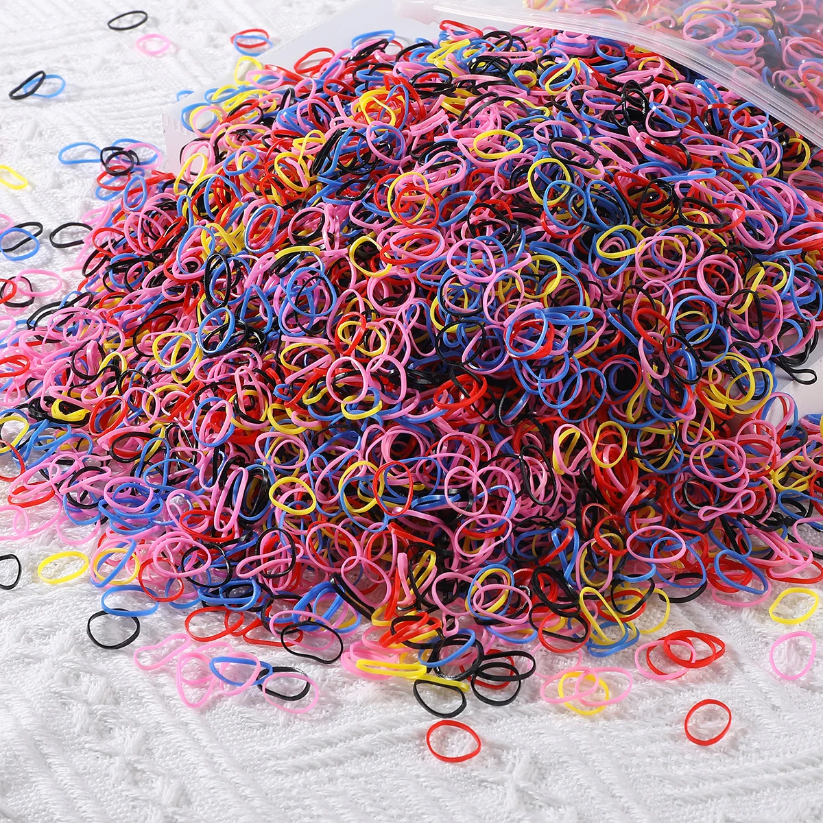 1000/2000pcs Girls Small Disposable Rubber Band Hair Ties Headband Children Ponytail Holder Bands Kids Hair Accessories