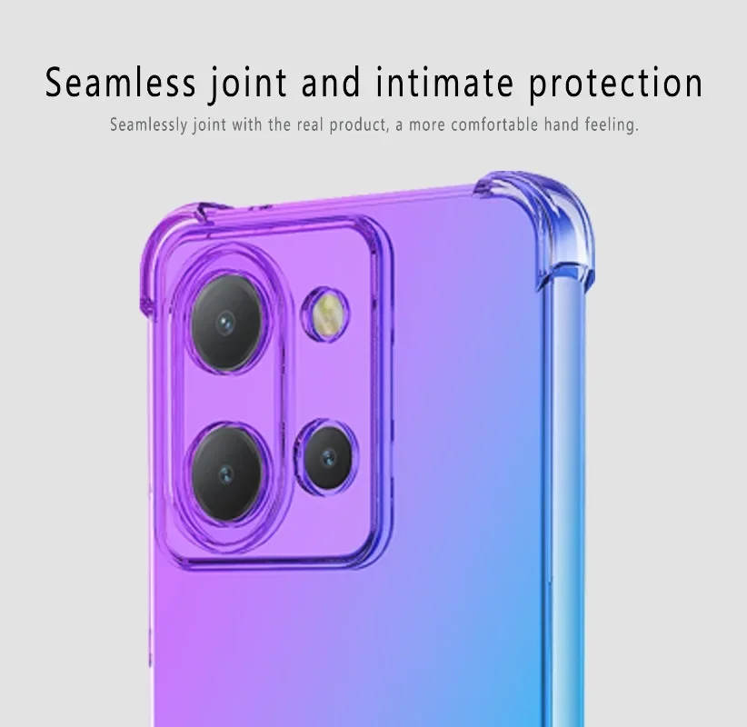 Shockproof Gradient Airbag TPU Case for Vivo Y36 Y27 Y78 X90 Pro Plus V29 Lite 5G 4G Protective Cover Fundas Coque Shell