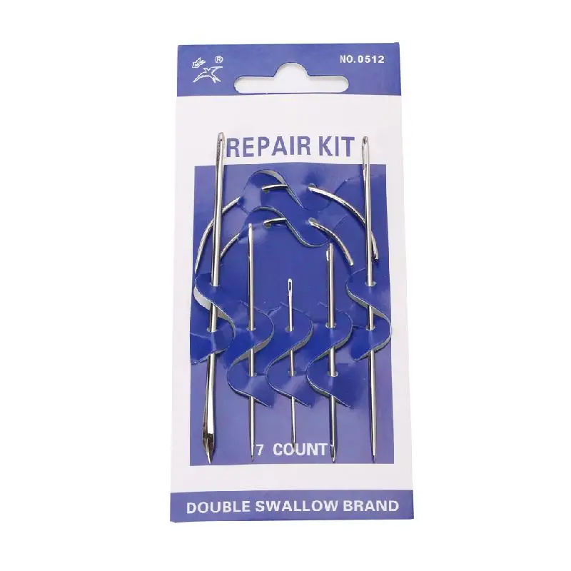 7Pcs Hand Sewing Needles Repair Kit Upholstery Carpet Leather Curved Canvas