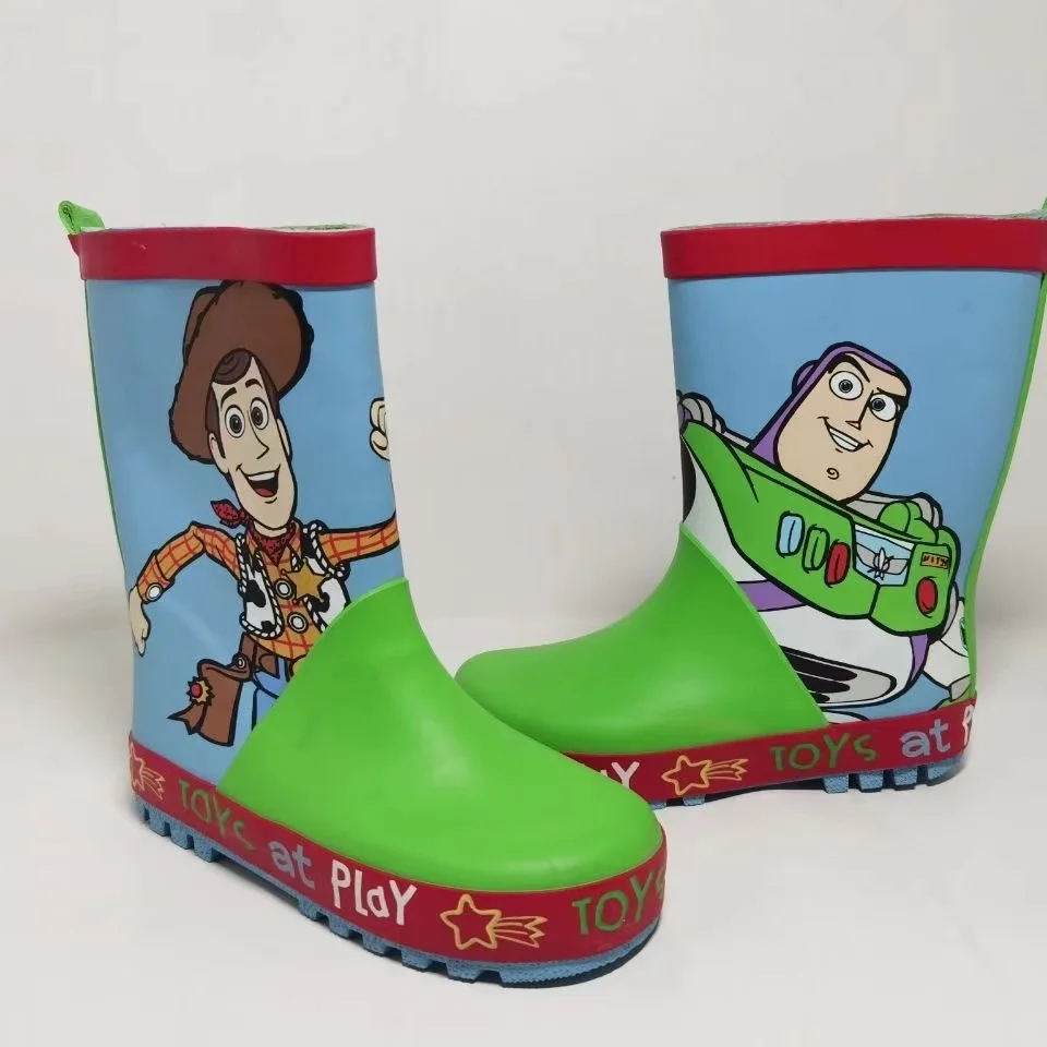 Disney cartoon kids Toy Story Rain Boots Student Rain Boots gift Fashion Shoes Non-Slip Short shoes