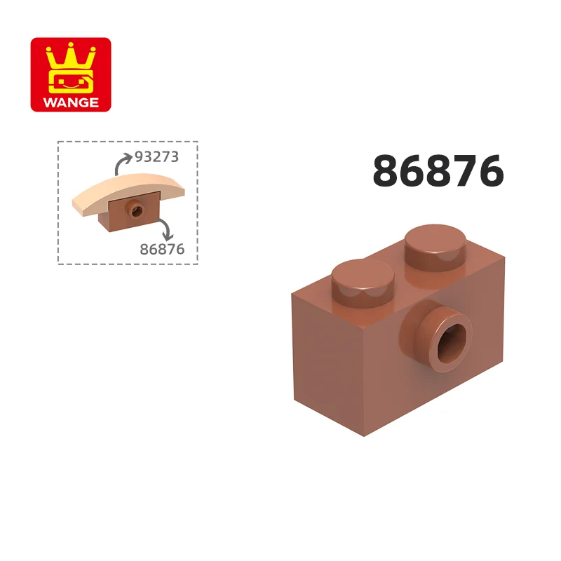 

WANGE 86876 100 г/131 шт. Кирпич, модифицированный 1 x 2 со шпилькой по бокам, совместимый с кирпичом, детали для сборки детских игрушек своими руками